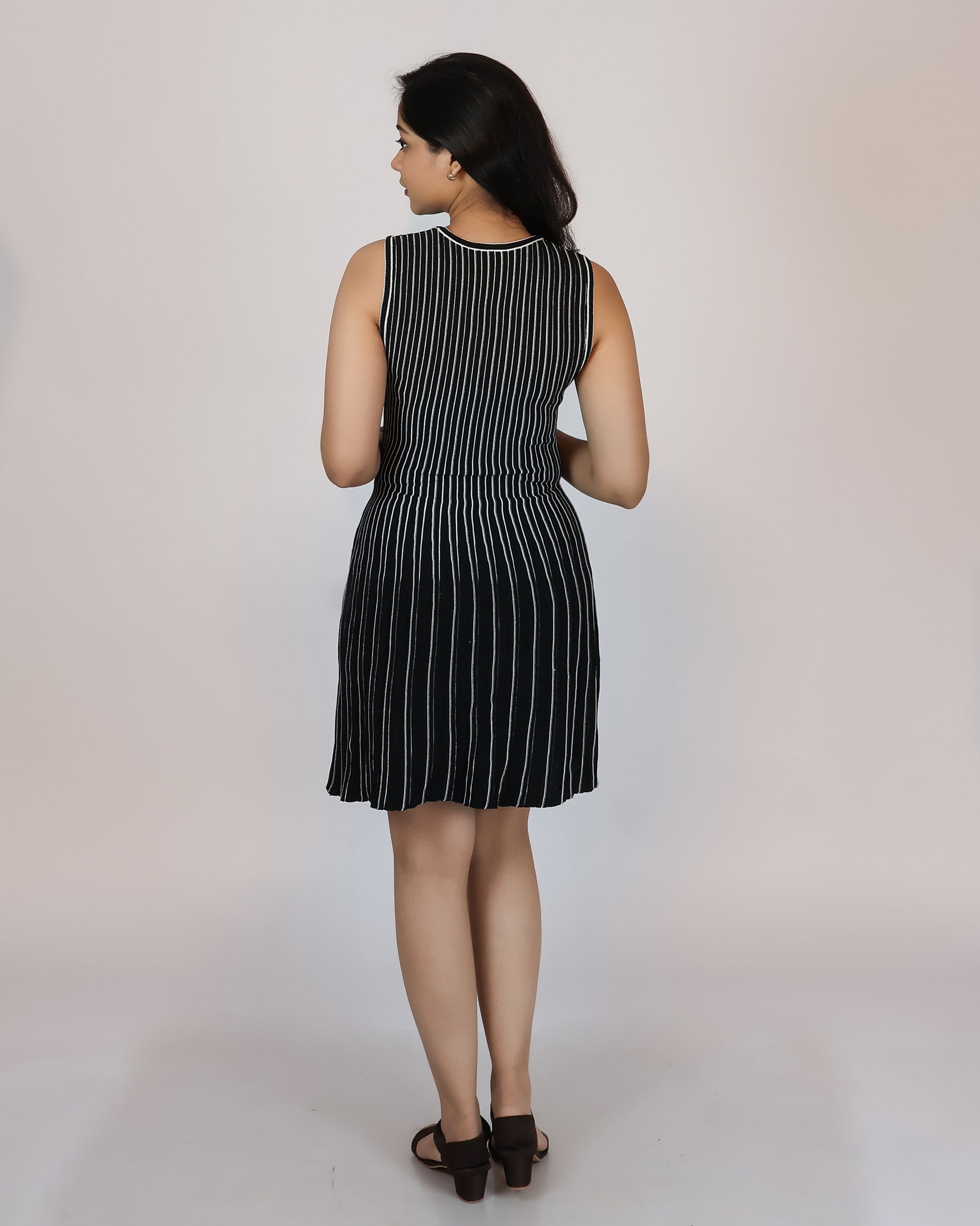 Striqa black striped dress