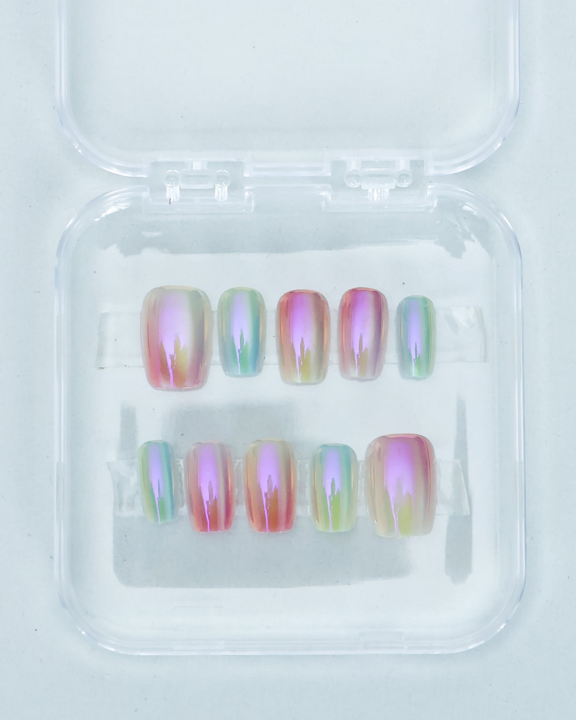Cotton Candy Glow Press On Nails