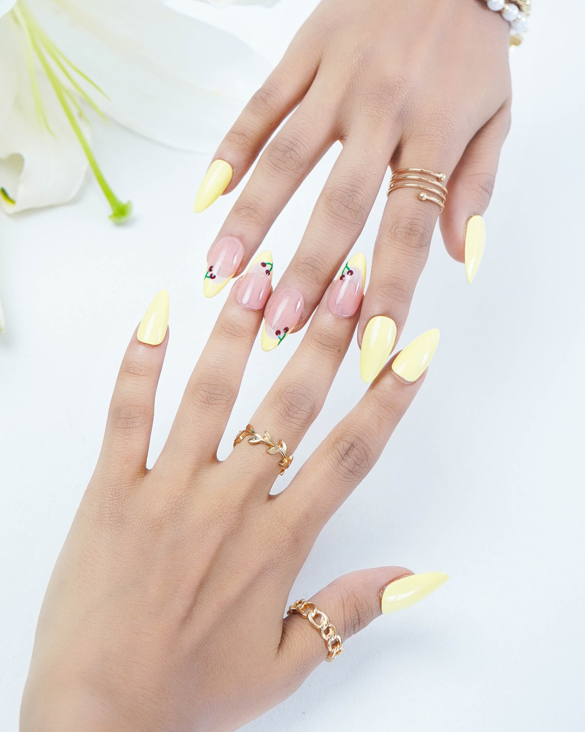 Citrus Cherry Crush Press On Nails